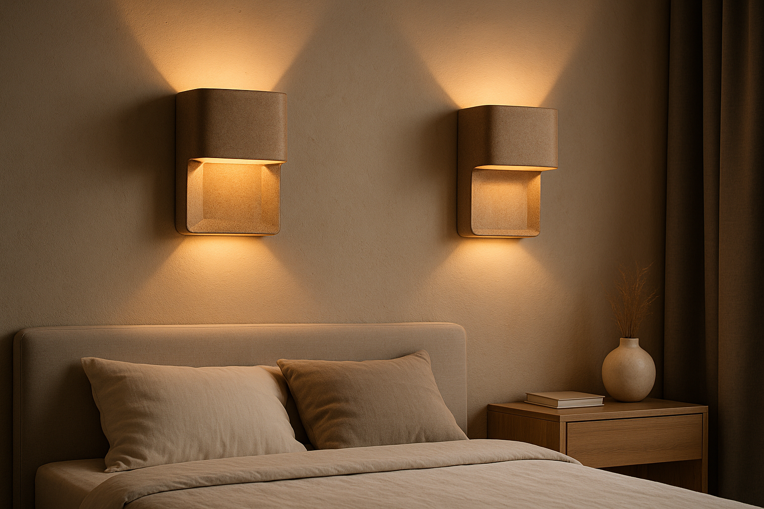 Pyralis - Handmade Ceramic Wall Sconces, Bedroom Special Wall Lamp, Modern Home Gift